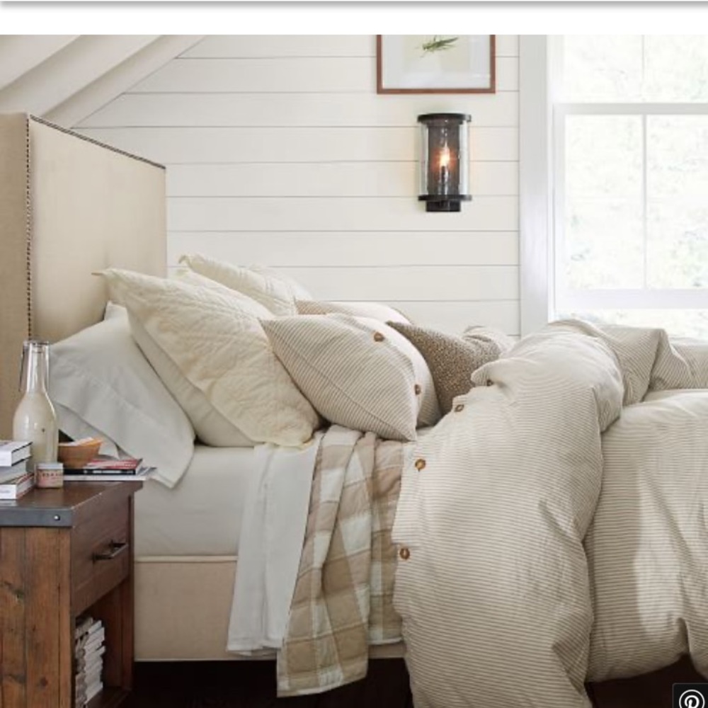 Pottery Barn Wheaton Striped Duvet King NWT